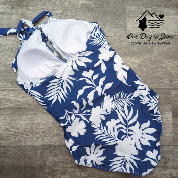 Charmleaks Halter Tummy Control Palm Leaf One Piece Size L - Picture 5 of 5